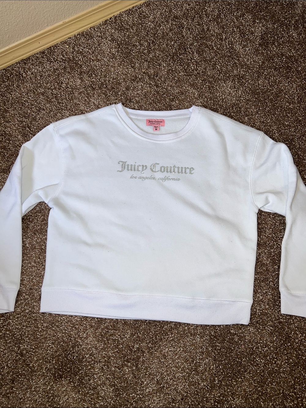 Juicy Couture White Crewneck with Subtle Logo